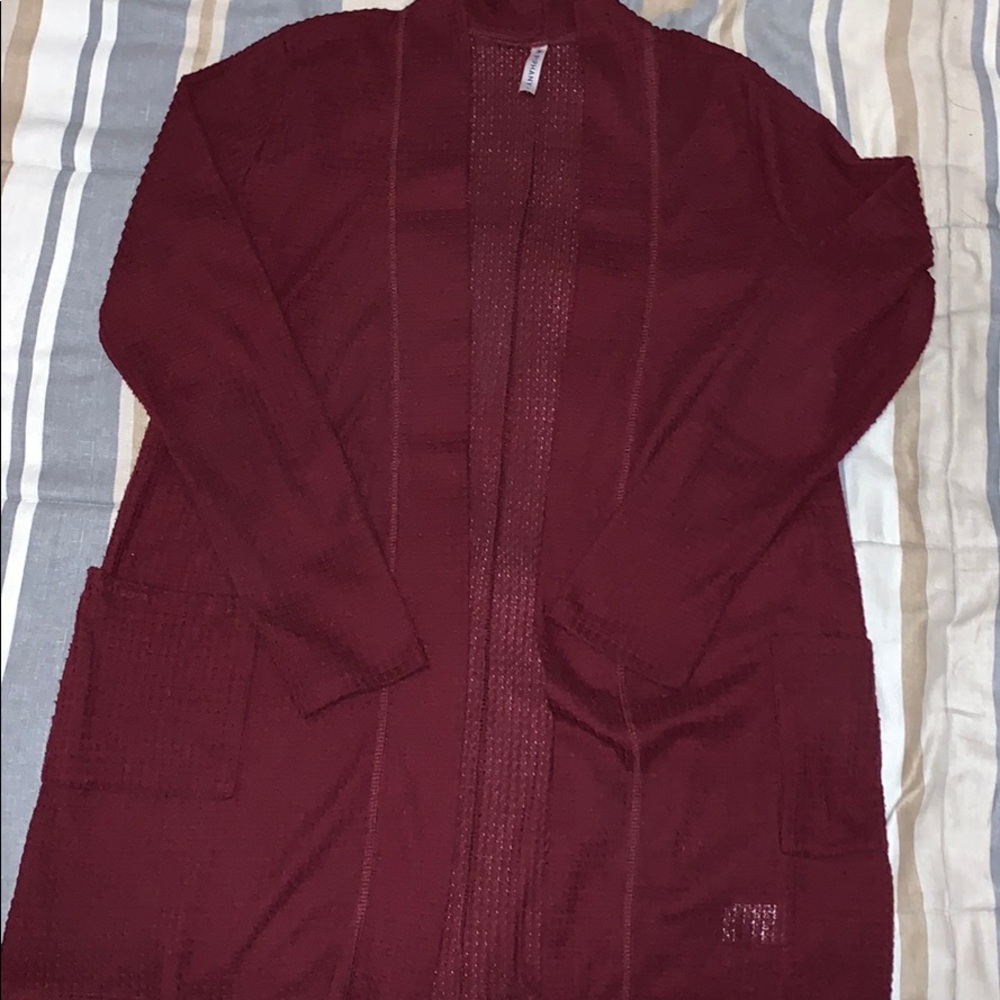 P!PHANY Colette Waffle Knit Cardigan